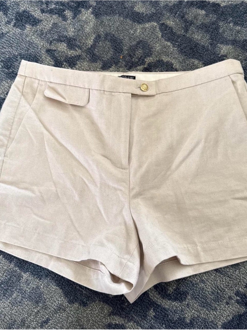 J. Crew Cream Tailored High-Rise Shorts NWT
